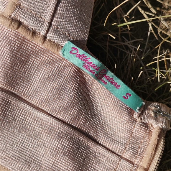 Cream Bandage Dress S - Picture 8 of 9